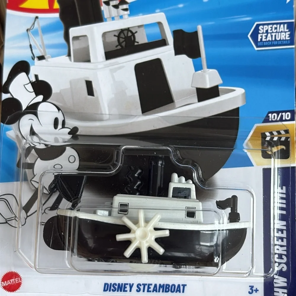 Disney Mickey Mouse SteamBoat Willie Mattel Hot Wheels Steam Boat New 2025 Toy